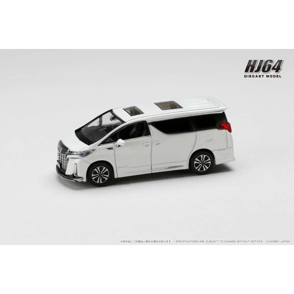 1/64 トヨタ アルファード カスタムバージョン/サンルーフ付き ホワイトパールクリスタルシャイン 完成品ミニカー HJ644012AW