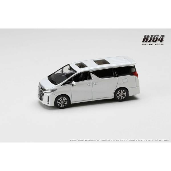 1/64 トヨタ アルファード H30W/サンルーフ付き ホワイトパールクリスタルシャイン 完成品ミニカー HJ645012AW