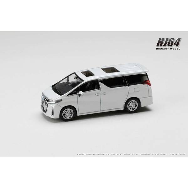 1/64 トヨタ アルファード ハイブリッド H30W/サンルーフ付き ホワイトパールクリスタルシャイン 完成品ミニカー HJ645012BW