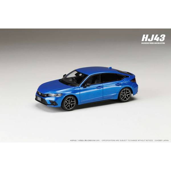 1/43 ホンダ シビック FL4 e:HEV プレミアムクリスタルブルーメタリック 完成品ミニカー HJ433003BL