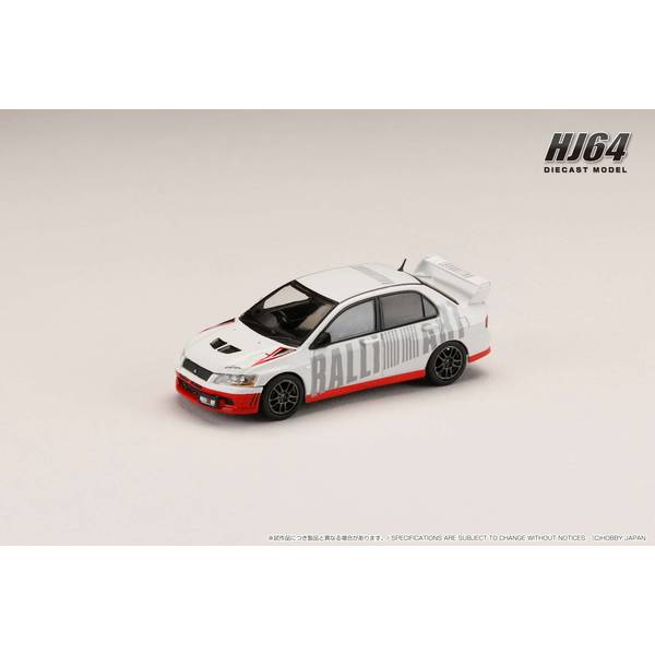 1/64 ミツビシ ランサーエボリューション7 GSR RALLIART スコーティアホワイト 完成品ミニカー HJ642054AW