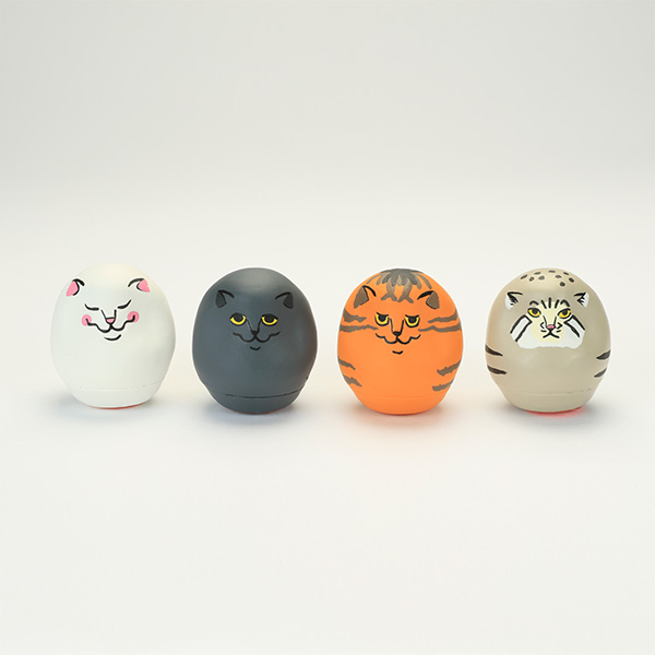 カマノレイコ まめねこだるま4種セット チャオとおともだち キャラグッズ 4981932065540