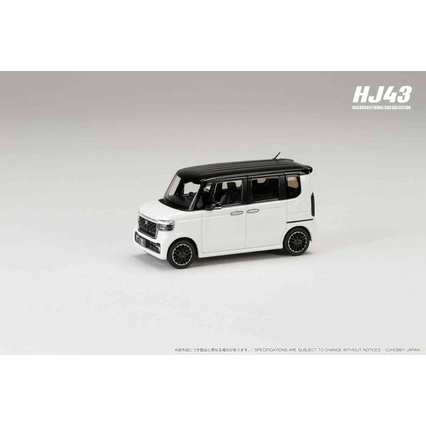1/43 ホンダ N-BOX CUSTOM プラチナホワイトパール＆ブラック 完成品ミニカー HJ431006WP