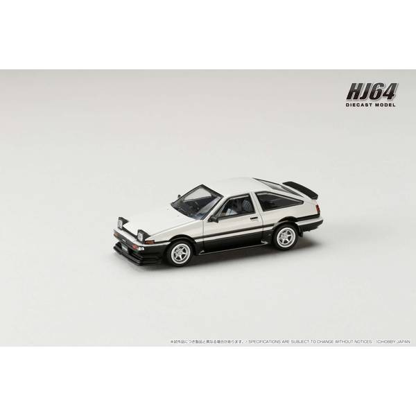 1/64 トヨタ スプリンター トレノ 後期型 JDM Style ホワイト/ブラック 完成品ミニカー HJ645052WB