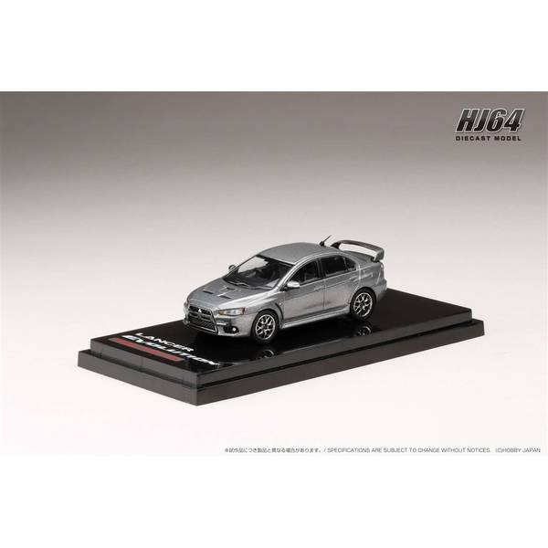 1/64 ミツビシ ランサーエボリューションX FINAL ED. エンジンモデル付 チタニウムグレーメタリック 完成品ミニカー HJ642053AGM