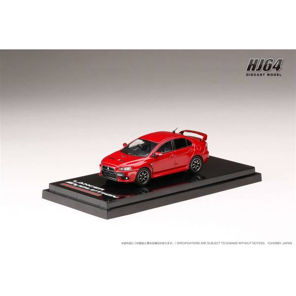 1/64 ミツビシ ランサーエボリューションX FINAL ED. エンジンモデル付 レッドメタリック 完成品ミニカー HJ642053AR