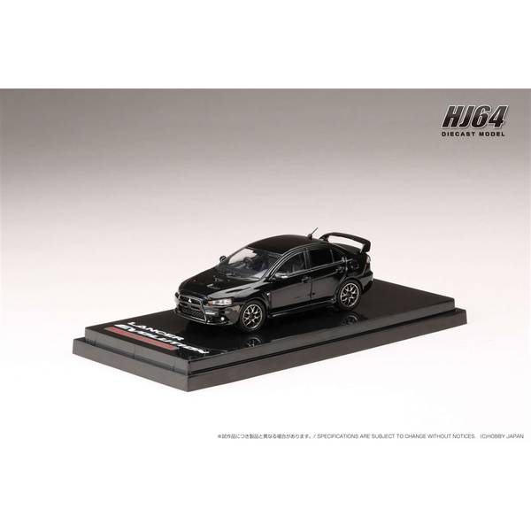 1/64 ミツビシ ランサーエボリューションX FINAL ED. エンジンモデル付 ファントムブラックパール 完成品ミニカー HJ642053ABK