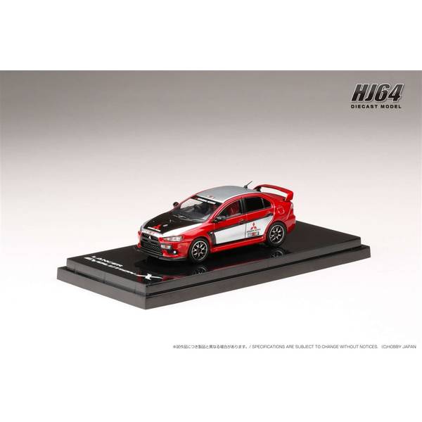 1/64 ミツビシ ランサーエボリューションX RALLIART COLOR レッド 完成品ミニカー HJ644053RB