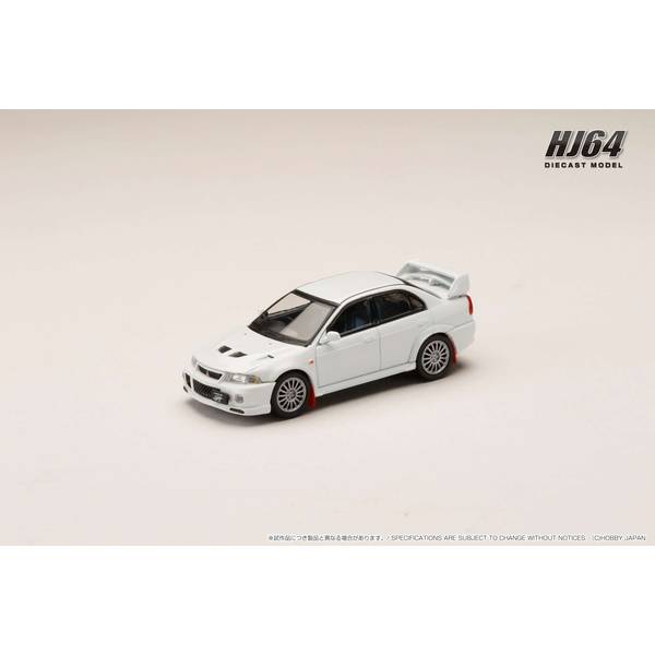 1/64 ミツビシ ランサーGSRエボリューション6 CP9A 1999 マッドフラップ付き スコーティアホワイト 完成品ミニカー HJ642033AW