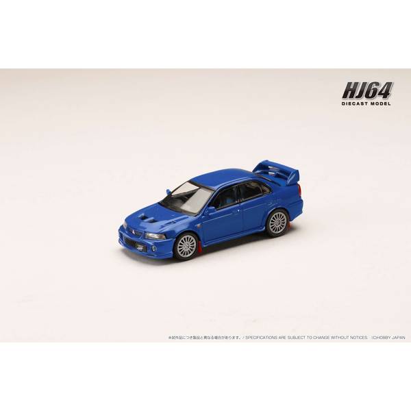 1/64 ミツビシ ランサーGSRエボリューション6 CP9A 1999 マッドフラップ付き ランスブルー 完成品ミニカー HJ642033ABL
