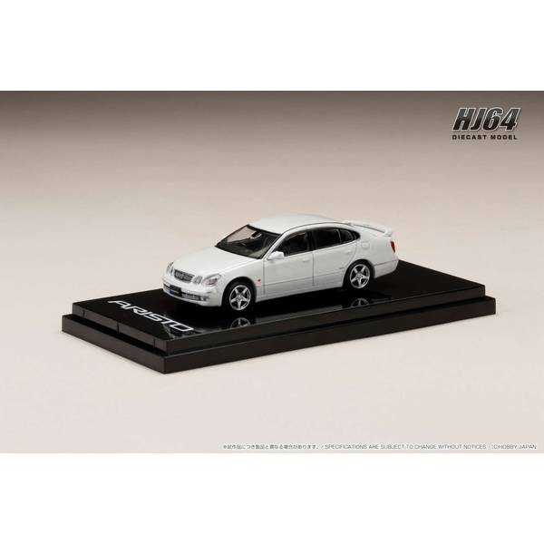 1/64 トヨタ アリスト V300 VERTEX EDITION 前期型 ホワイトパールクリスタルシャイン 完成品ミニカー HJ642030W