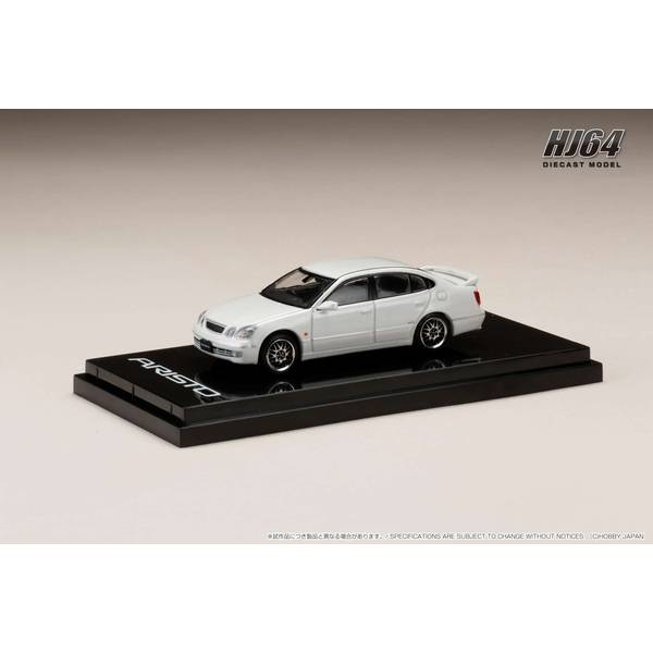 1/64 トヨタ アリスト V300 VERTEX EDITION 前期型 カスタムバージョン ホワイトパール 完成品ミニカー HJ642030CW
