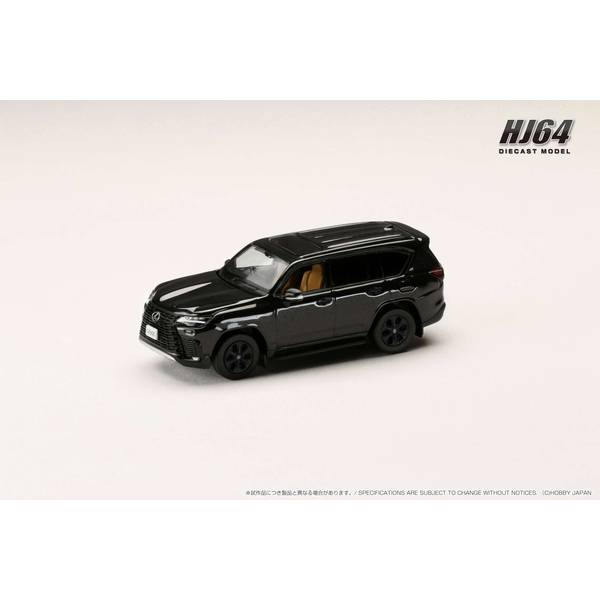 1/64 レクサス LX600 オフロード グラファイトブラック/ヘーゼルインテリア 完成品ミニカー HJ643061BGK