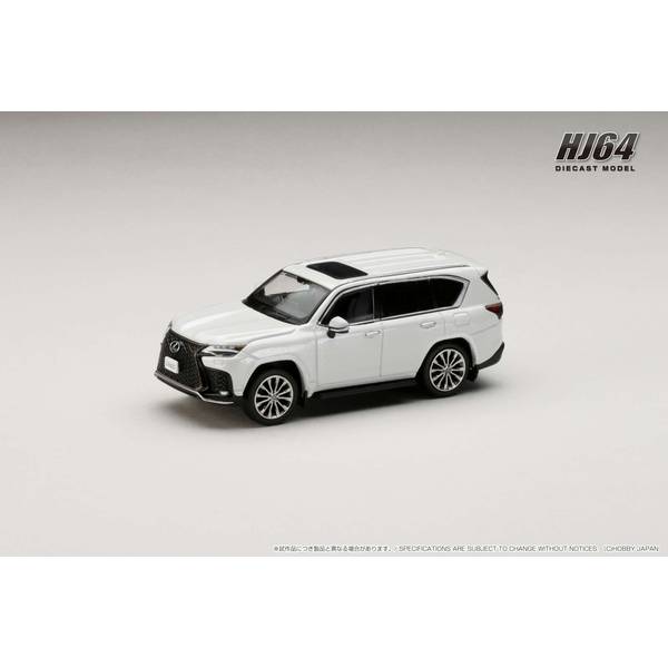 1/64 レクサス LX600 Fスポーツ ソニッククオーツ/ブラックインテリア 完成品ミニカー HJ644061BW