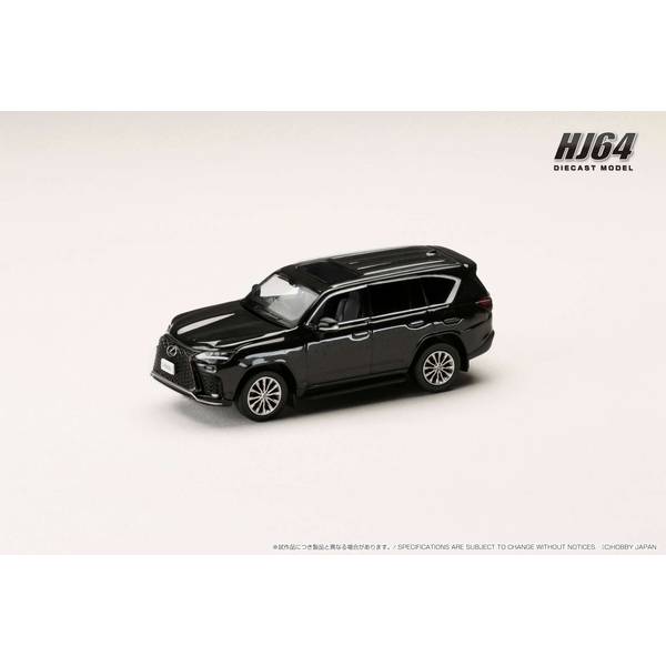 1/64 レクサス LX600 Fスポーツ グラファイトブラック/ブラックインテリア 完成品ミニカー HJ644061BGK