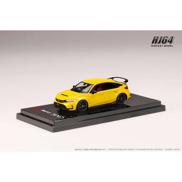 1/64 ホンダ シビック タイプR FL5 イエロー カスタムカラー 完成品ミニカー HJ643063Y