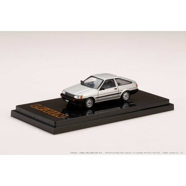 ホビージャパン 1/64 トヨタ カローラ レビン AE86 3 ドア GTV シルバー 完成品ミニカー HJ641037BSK
