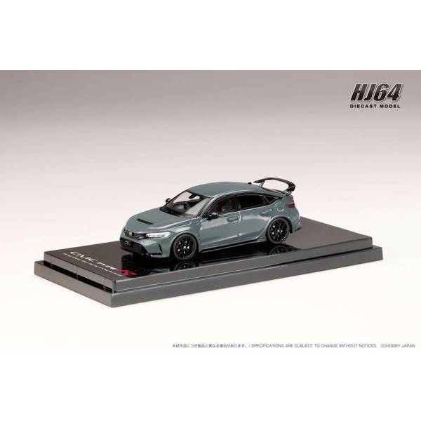 1/64 ホンダ シビック タイプR FL5 RACING BLACK Package 2025 ソニックグレーパール 完成品ミニカー HJ644063GM