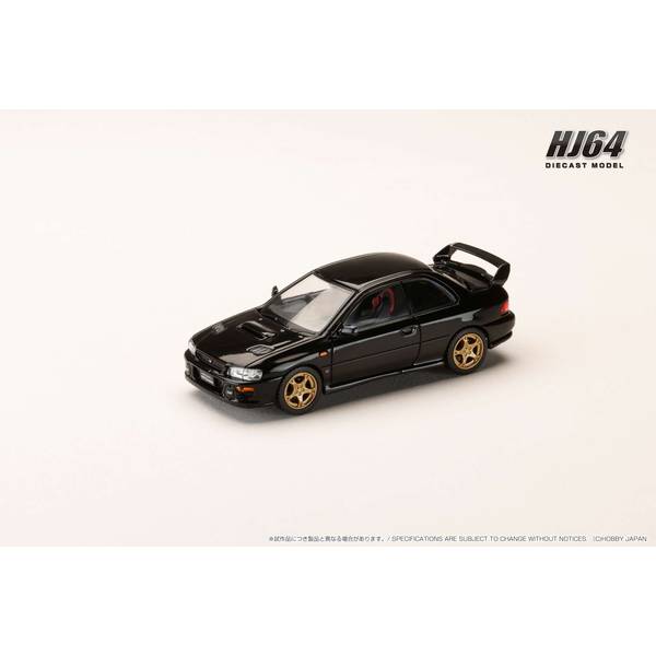 1/64 スバル インプレッサ PURE SPORTS COUPE WRX type R STi GC8 V WRフロントバンパー ブラックマイカ 完成品ミニカー HJ641079JBK