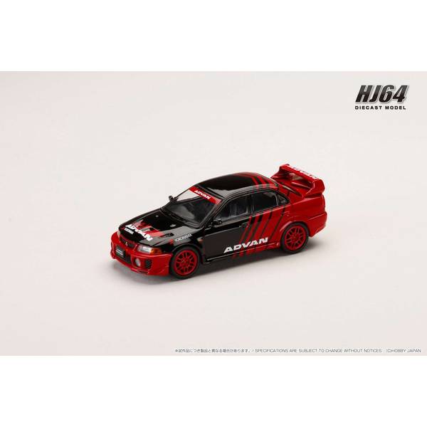1/64 ミツビシ ランサーGSRエボリューション5 CP9A 1998 YOKOHAMA ADVAN COLOR 完成品ミニカー HJ642032AV