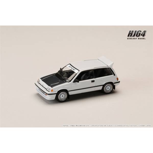1/64 ホンダ シビック AT LATE VERSION/JDM Street Racer ホワイト 完成品ミニカー HJ645029W