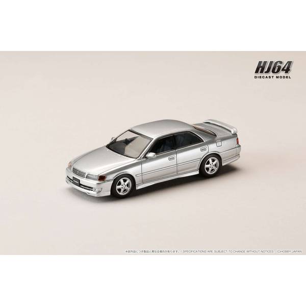 1/64 トヨタ チェイサー ツアラーV JZX100 アーリーバージョン 1996 シルバーメタリック 完成品ミニカー HJ641072S