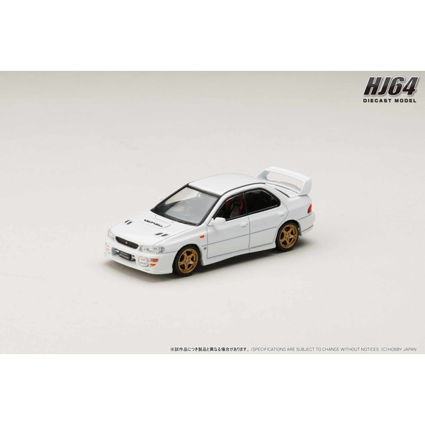 【12月予約】1/64 スバル インプレッサ WRXSTi Ver.VI GC8G 1999 ピュアホワイト 完成品ミニカー HJ646013AW