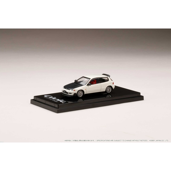 ホビージャパン 1/64 ホンダ シビック EG6 JDMスタイル/メッシュホイール フロストホワイト 完成品ミニカー HJ641017FW