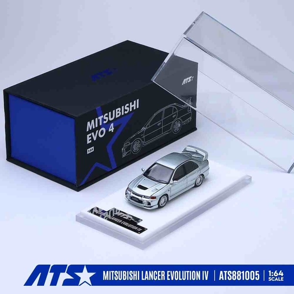 【10月予約】1/64 ミツビシ ランサーエボリューション IV グレイシャー・ブルー 完成品ミニカー ATS881005