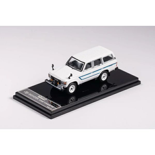 1/64 トヨタ ランドクルーザー60 右ハンドル仕様 ホワイト フロントウインチ&スポットライト付 完成品ミニカー KS-029-87