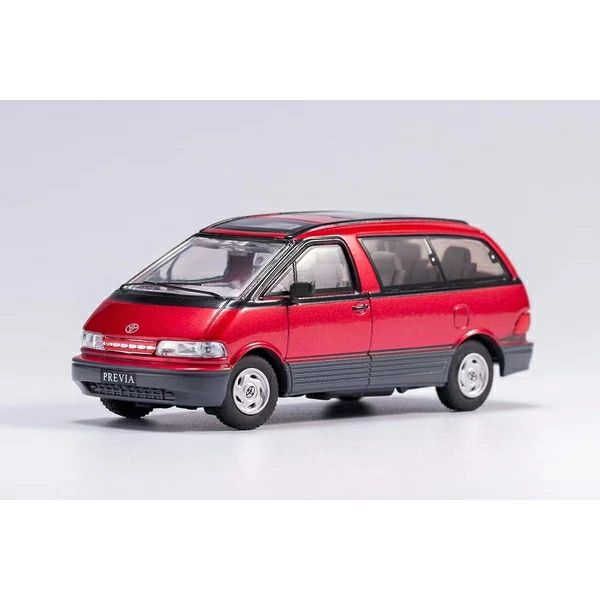 1/64 トヨタ プレヴィア/左ハンドル仕様 レッド 完成品ミニカー KS-016-108【在庫品】