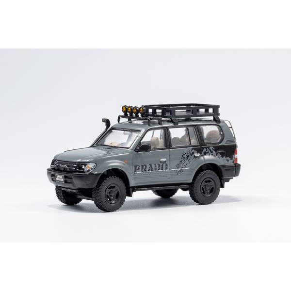 1/64 トヨタ ランドクルーザー プラド 90 Retrofit 右ハンドル仕様 グレー 完成品ミニカー KS015-118