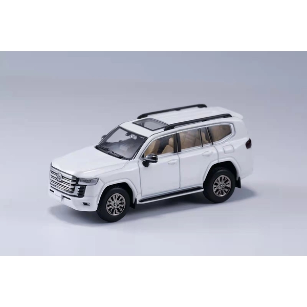 1/64 トヨタ ランドクルーザー LC300 右ハンドル仕様 ホワイト 完成品ミニカー KS042-153