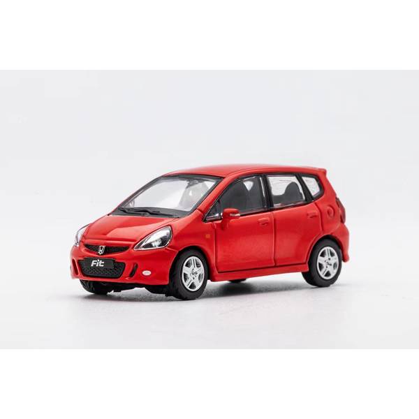 1/64 ホンダ フィット GD 左ハンドル仕様 レッド 完成品ミニカー KS027-128