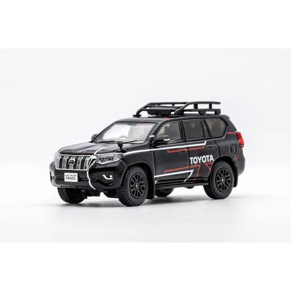 1/64 トヨタ ランドクルーザー プラド 150 ラリー Version 右ハンドル仕様 ブラック 完成品ミニカー KS033-216