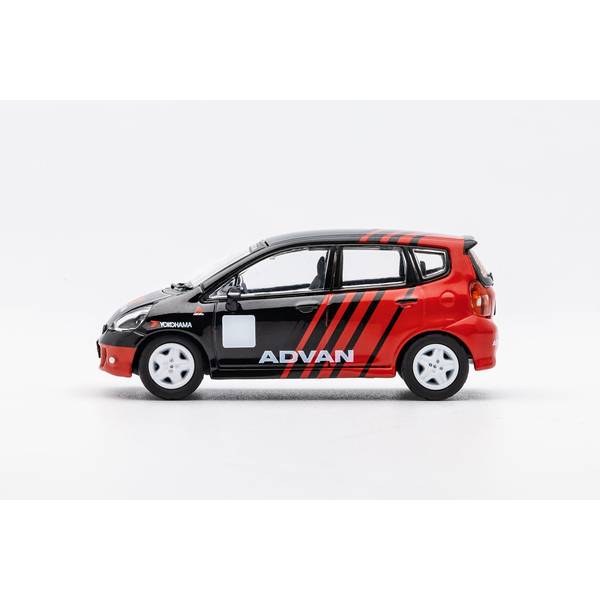 1/64 ホンダ フィット GD 右ハンドル仕様 ブラック/レッド 完成品ミニカー KS027-236