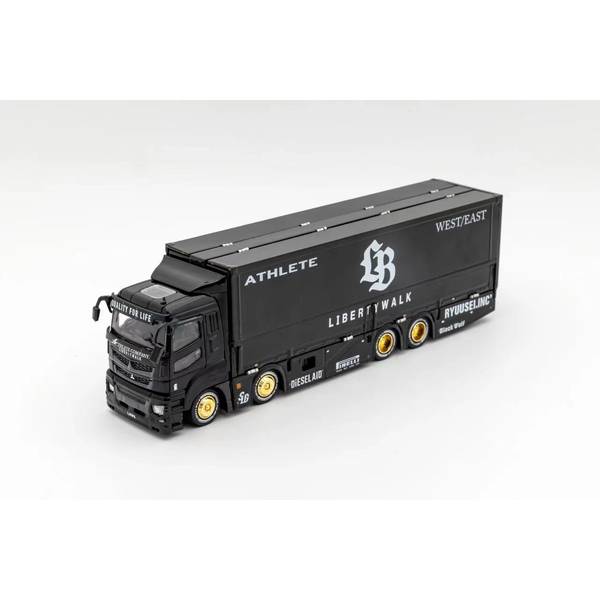 1/64 ミツビシ ふそう スーパーグレート LB-トラック 右ハンドル仕様 ブラック 完成品ミニカー KS073-302