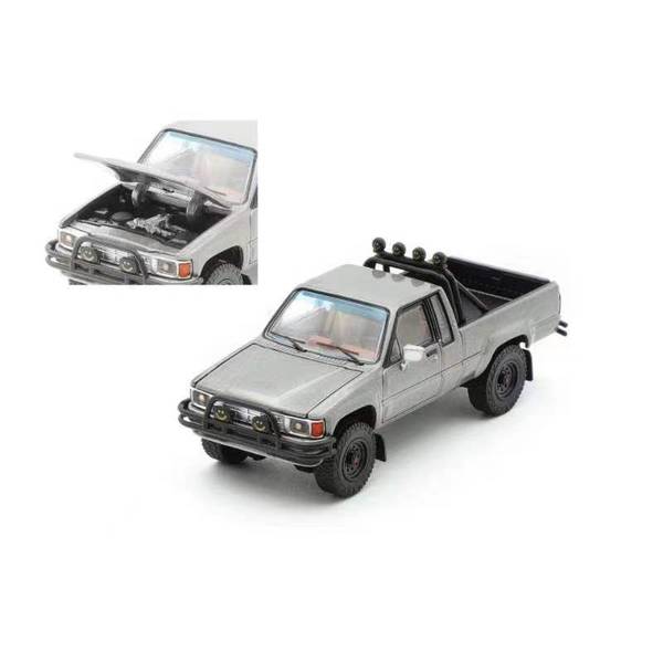 1/64 トヨタ ハイラックス SR5 XTRA Cab 1985 左ハンドル仕様 グレー 完成品ミニカー KS062-397