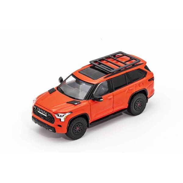 1/64 トヨタ セコイア TRD PRO 左ハンドル仕様 オレンジ 完成品ミニカー KS068-438