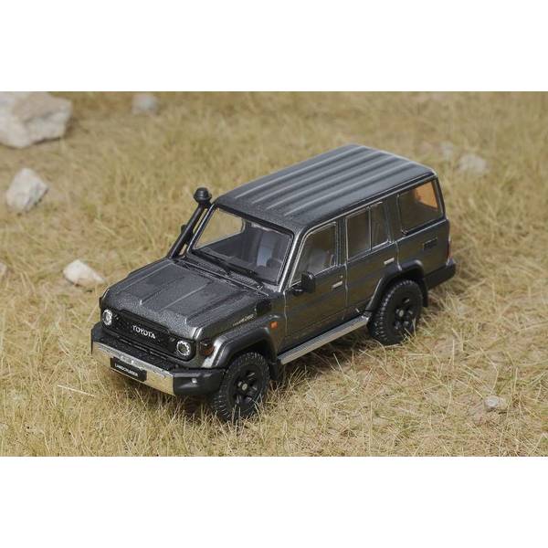 1/64 トヨタ ランドクルーザー70 左ハンドル仕様 グレー 完成品ミニカー KS081-456
