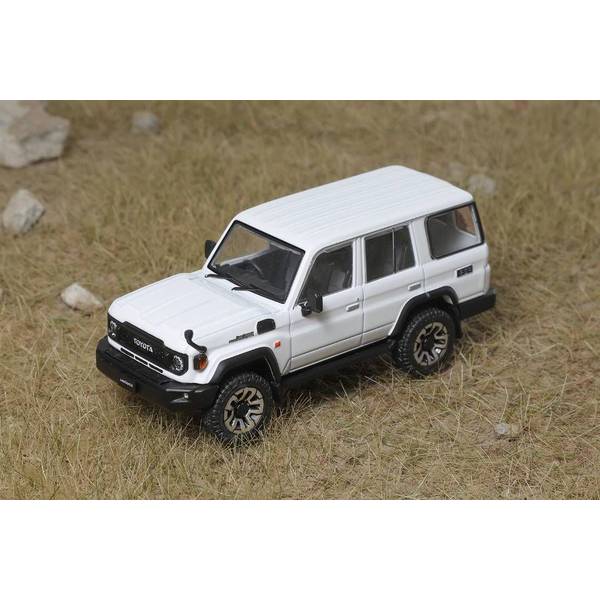 1/64 トヨタ ランドクルーザー70 右ハンドル仕様 ホワイト 完成品ミニカー KS081-458