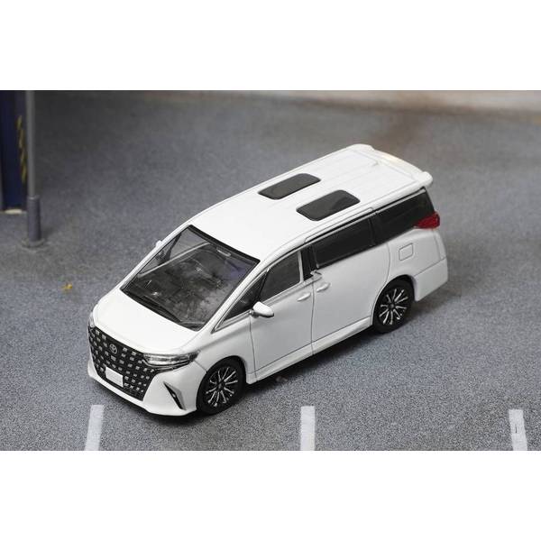 1/64 トヨタ アルファード 2024 右ハンドル仕様 ホワイト 完成品ミニカー LL-041-182