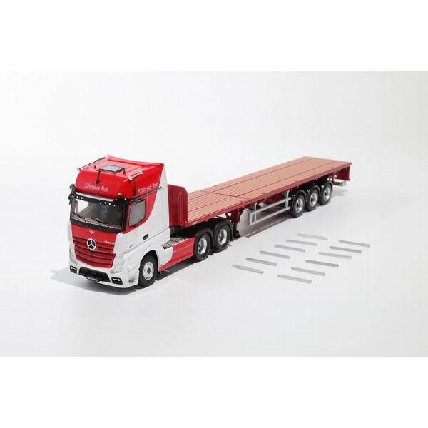 1/64 メルセデス・ベンツ アクトロス ギガスペース 6x2 左ハンドル仕様 レッド/ホワイト 完成品ミニカー KS088/KS101-498