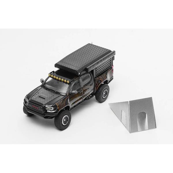 1/64 トヨタ タコマ TRD Pro 2022 キャンパーバン ブラック/アート 完成品ミニカー KS076-531
