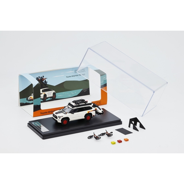 【9月予約】1/64 トヨタ セコイア TRD PRO 左ハンドル仕様 ホワイト 完成品ミニカー KS068-440