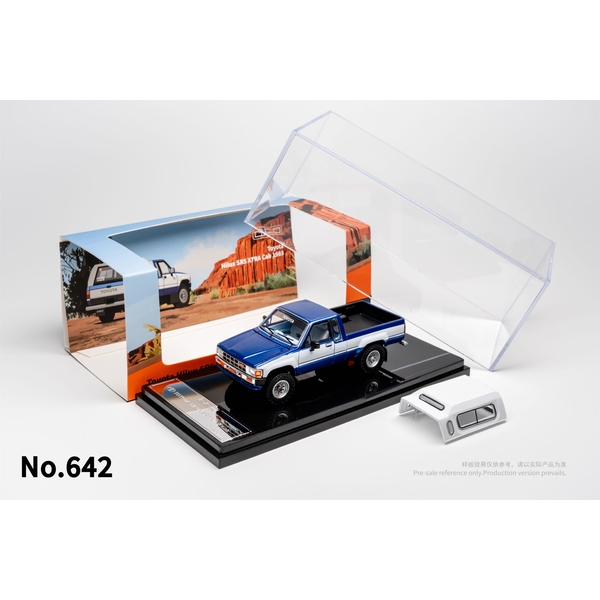 【11月予約】1/64 トヨタ ハイラックス SR5 XTRA Cab 1985 ブルー 完成品ミニカー KS087-642