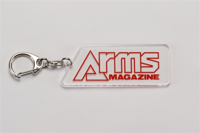 アームズマガジンロゴ アクリルキーホルダー クリア ミリタリーグッズ AM2003