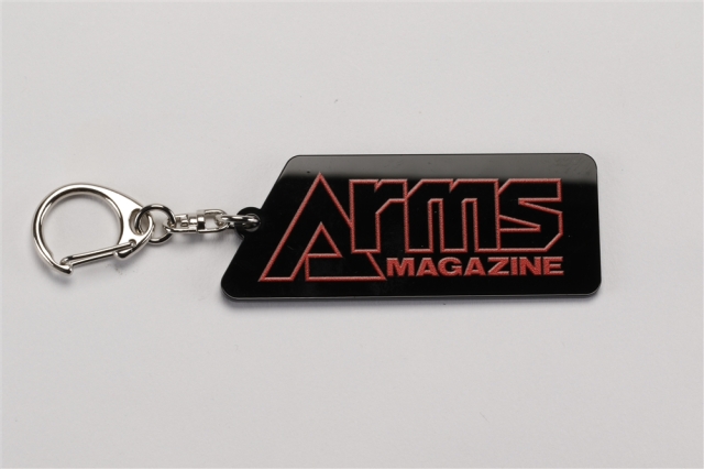 アームズマガジンロゴ アクリルキーホルダー ブラック ミリタリーグッズ AM2004
