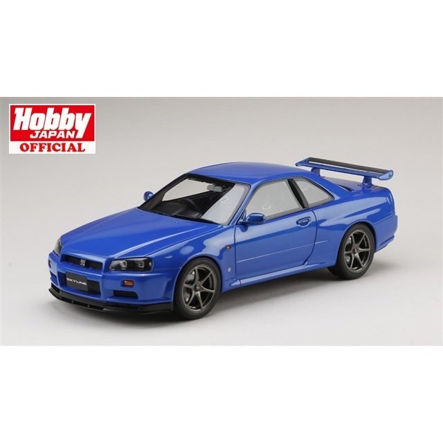《送料無料》ホビージャパン 1/18 ニッサン スカイライン GT-R V・スペック 1999 (BNR34) ベイサイドブルー (M) 完成品ミニカー HJ1809BL