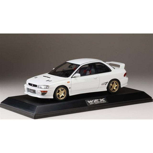 ホビージャパン 1/18 スバル インプレッサ WRX タイプR STiバージョン IV GC8 1997 フェザーホワイト 完成品ミニカー HJ1812EW